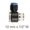AIRCRAFT Swivel Elbow Pu 12mm X 1/2' M